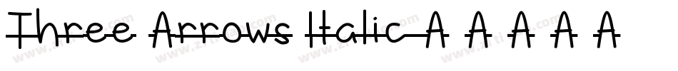 Three Arrows Italic字体转换
